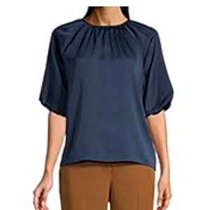Worthington Navy Blue Blouse-NWT retail 49